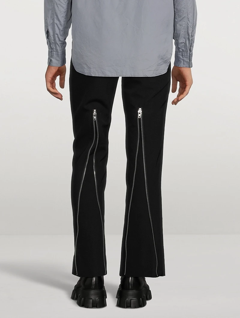 Wool And Linen Pants With Zipper