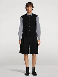 Wool And Silk Check Shorts
