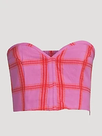 Rilynn Bustier Top Penny Plaid