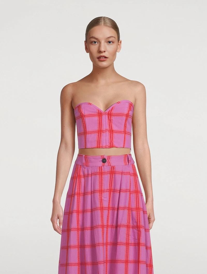 Rilynn Bustier Top Penny Plaid