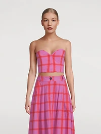 Rilynn Bustier Top Penny Plaid