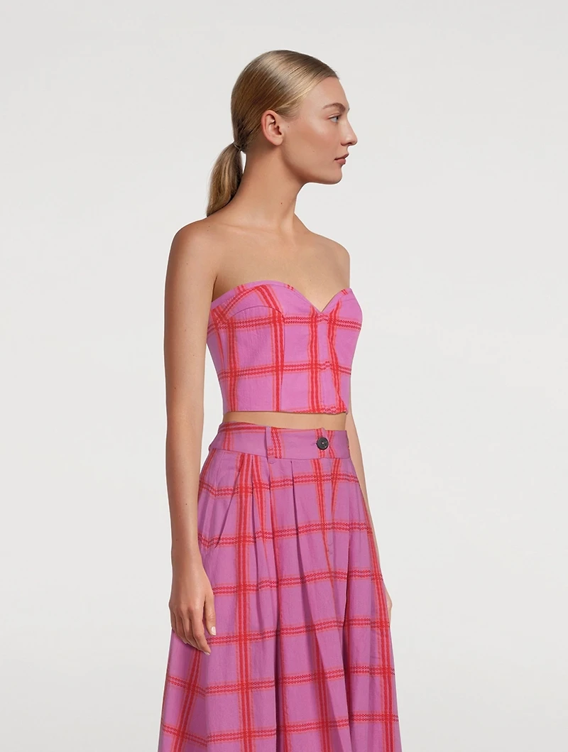 Rilynn Bustier Top Penny Plaid