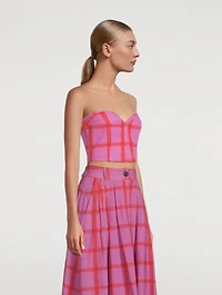 Rilynn Bustier Top Penny Plaid
