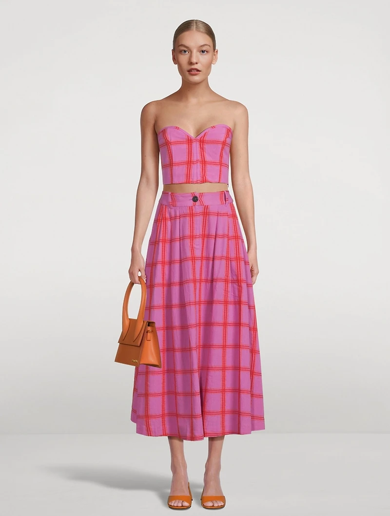 Rilynn Bustier Top Penny Plaid