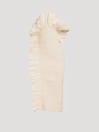 Kana Strapless Ruffle Midi Dress