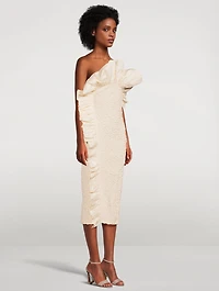 Kana Strapless Ruffle Midi Dress