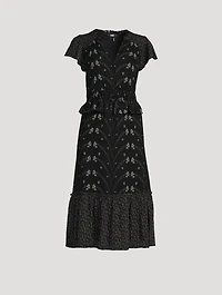 Talia Silk Midi Dress Floral Print