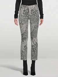The Dazzler Straight-Leg Ankle Jeans Shadow Leopard Print