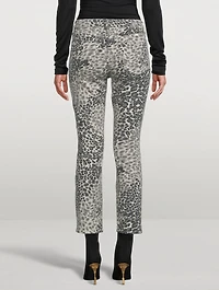 The Dazzler Straight-Leg Ankle Jeans Shadow Leopard Print
