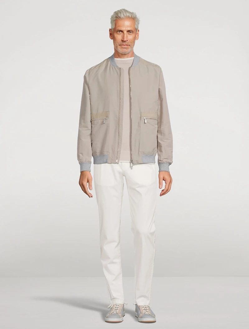 Suede Bomber Jacket