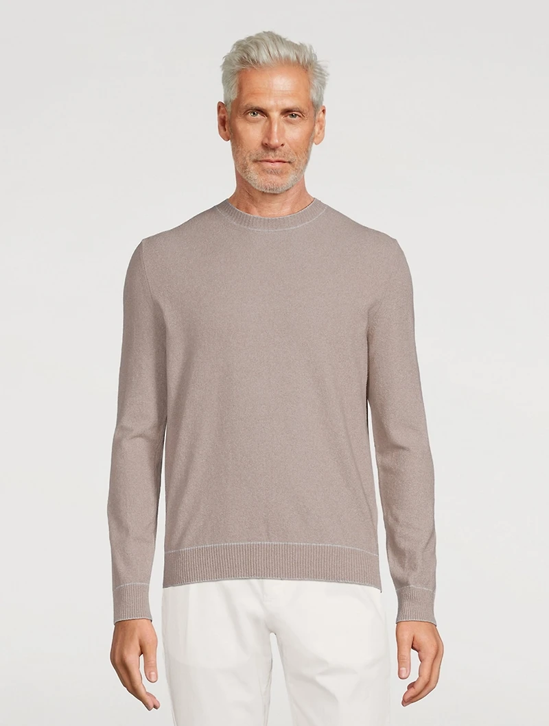 Cotton Stretch Crewneck Sweater