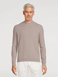 Cotton Stretch Crewneck Sweater