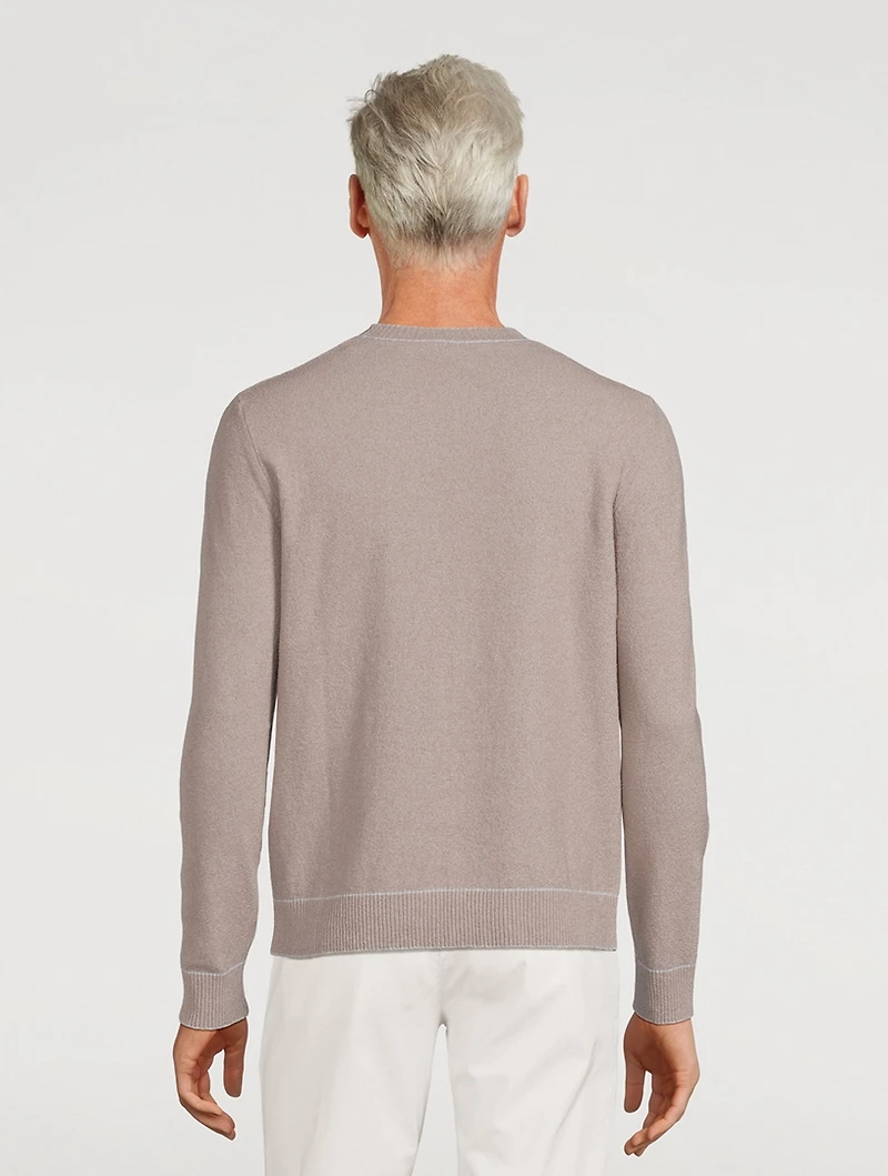 Cotton Stretch Crewneck Sweater