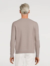 Cotton Stretch Crewneck Sweater
