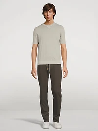 Cotton Short-Sleeve Sweater