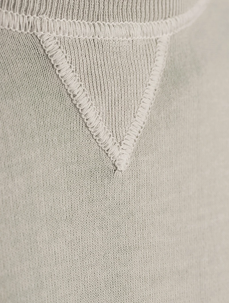 Cotton Short-Sleeve Sweater