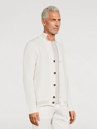Cotton Lapel Cardigan