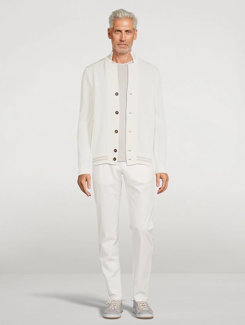 Cotton Lapel Cardigan