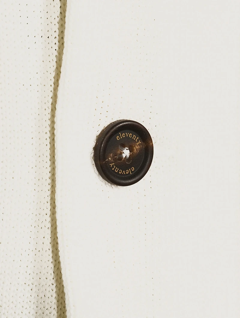 Cotton Lapel Cardigan