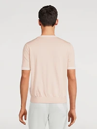 Cotton Short-Sleeve Sweater