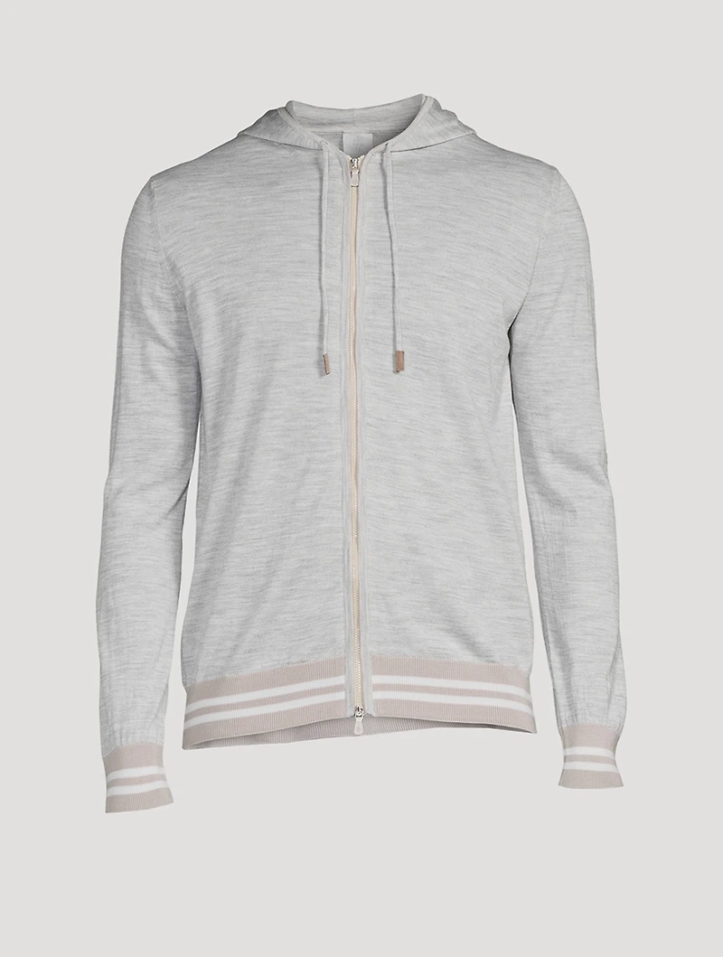 Wool And Silk Zip Sweater
