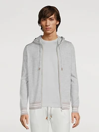 Wool And Silk Zip Sweater