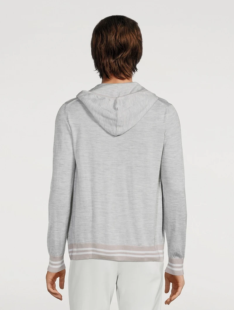 Wool And Silk Zip Sweater