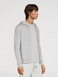Wool And Silk Zip Sweater