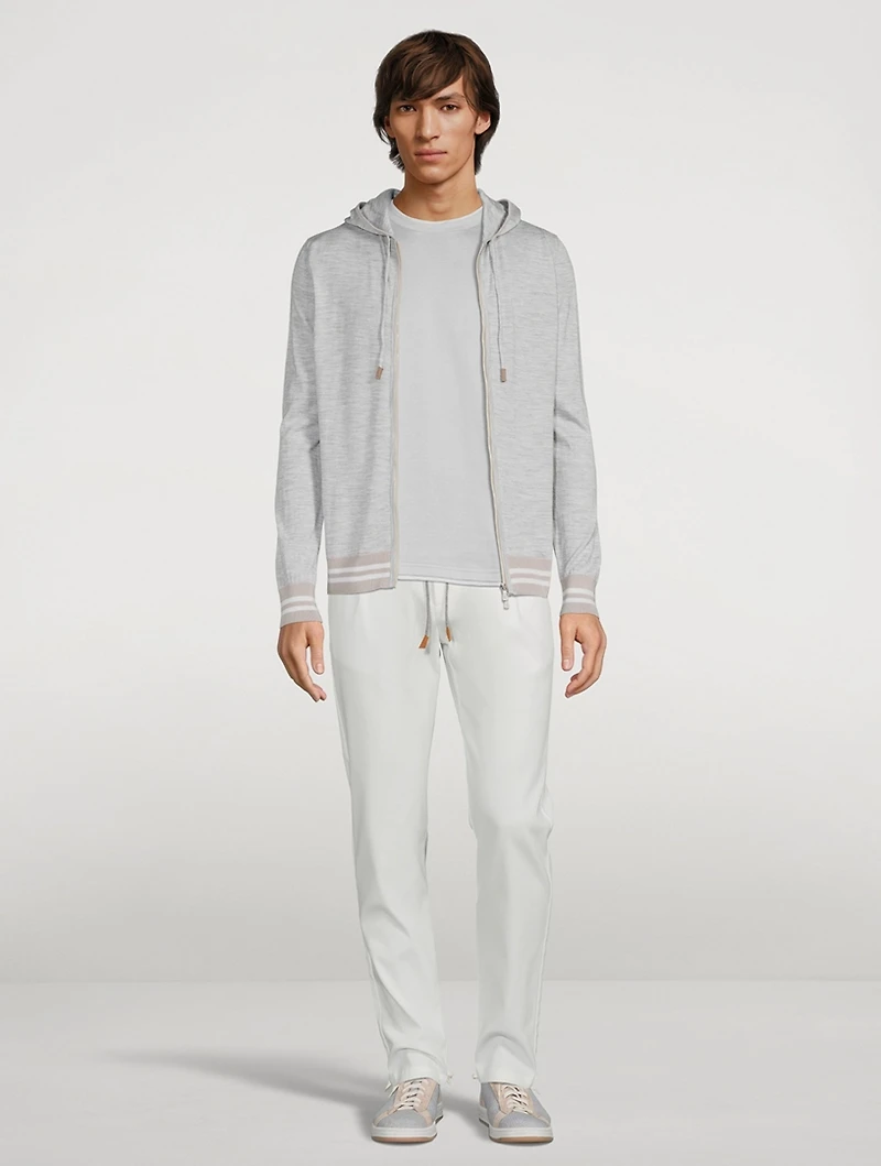 Wool And Silk Zip Sweater