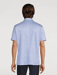 Linen And Cotton Polo Shirt