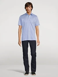 Linen And Cotton Polo Shirt