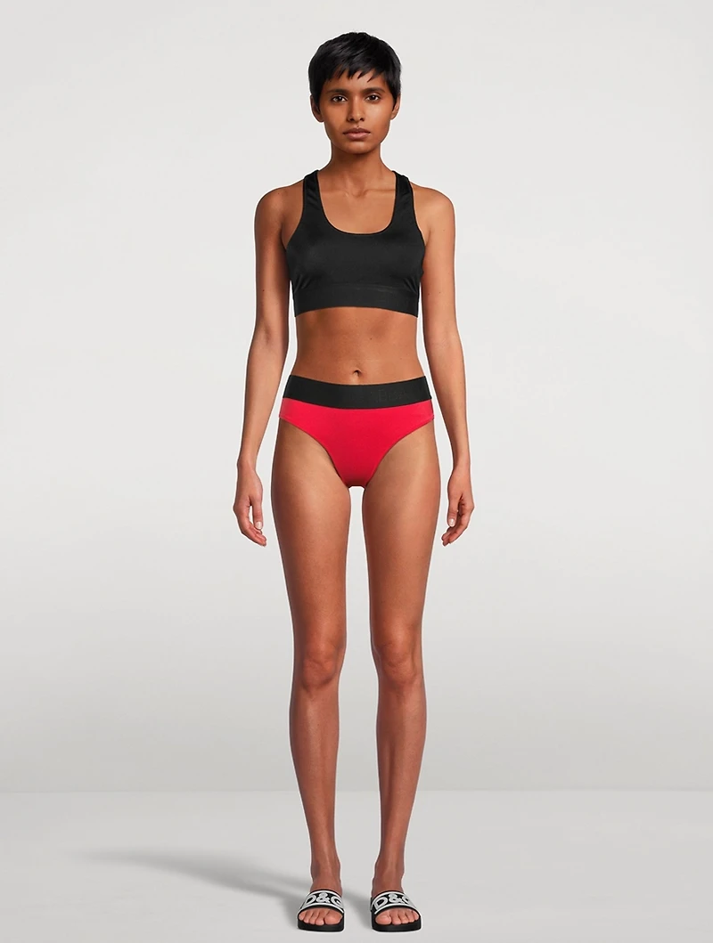 Two-Piece High-Leg Bikini Swim Set