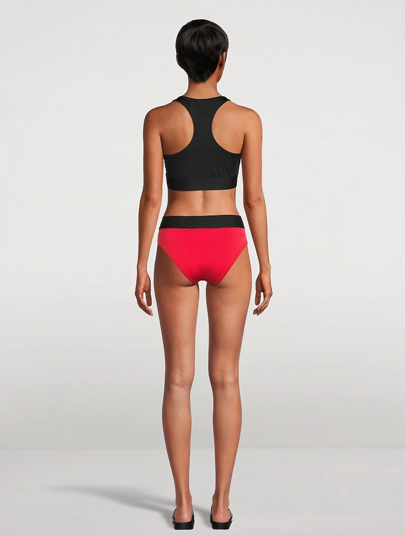 Two-Piece High-Leg Bikini Swim Set