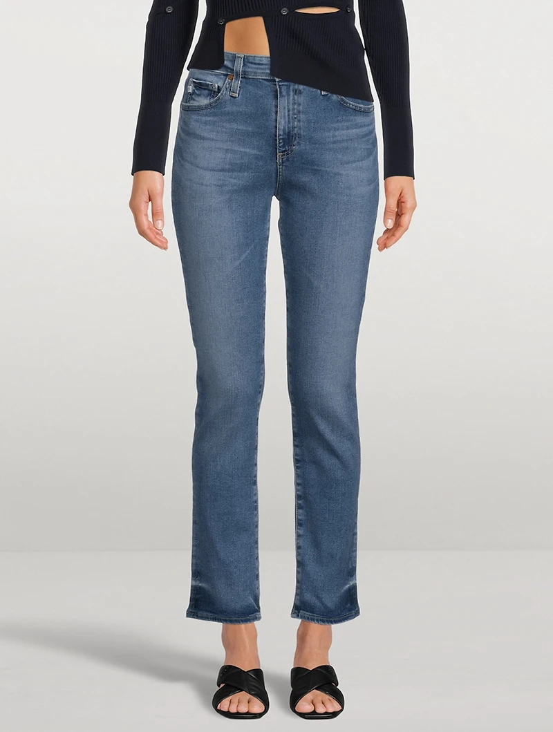 Mari High-Rise Slim Straight Jeans