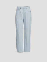 Clove Pintuck Straight Jeans