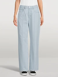 Clove Pintuck Straight Jeans
