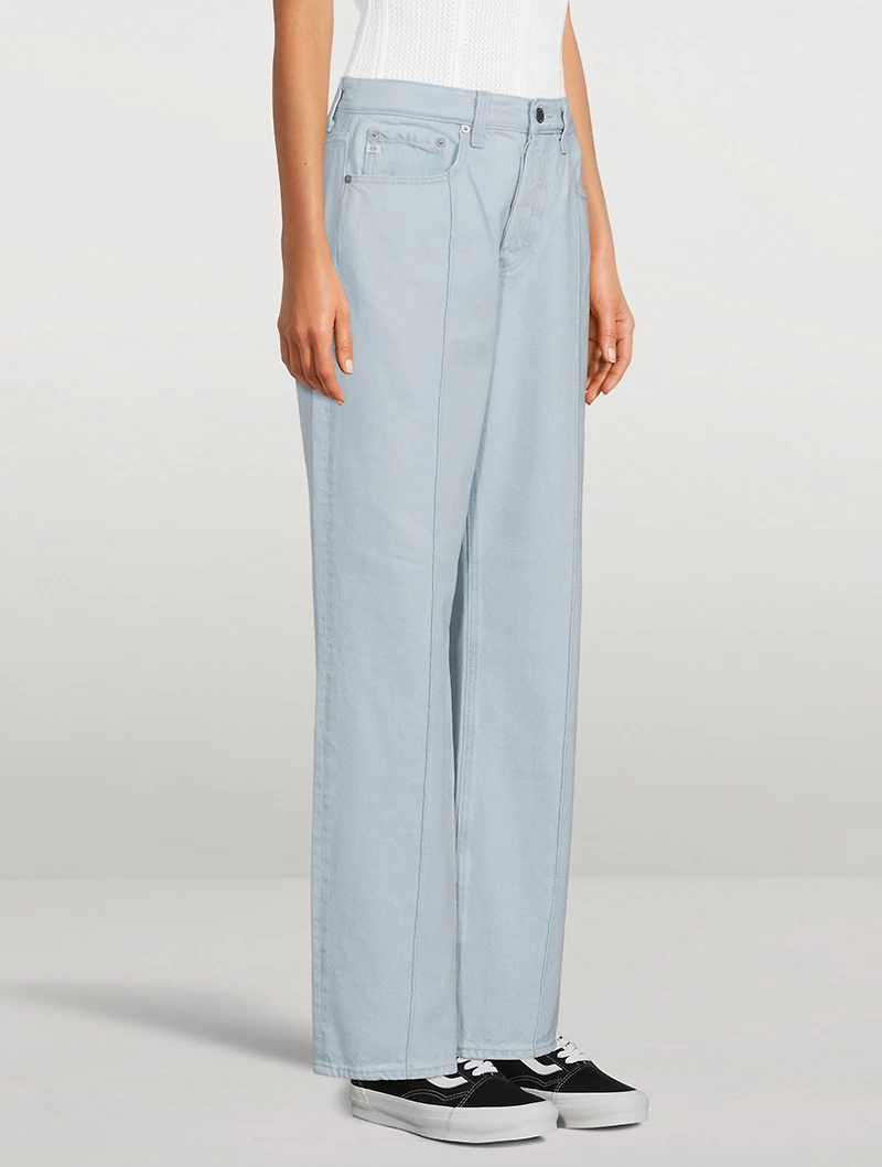 Clove Pintuck Straight Jeans