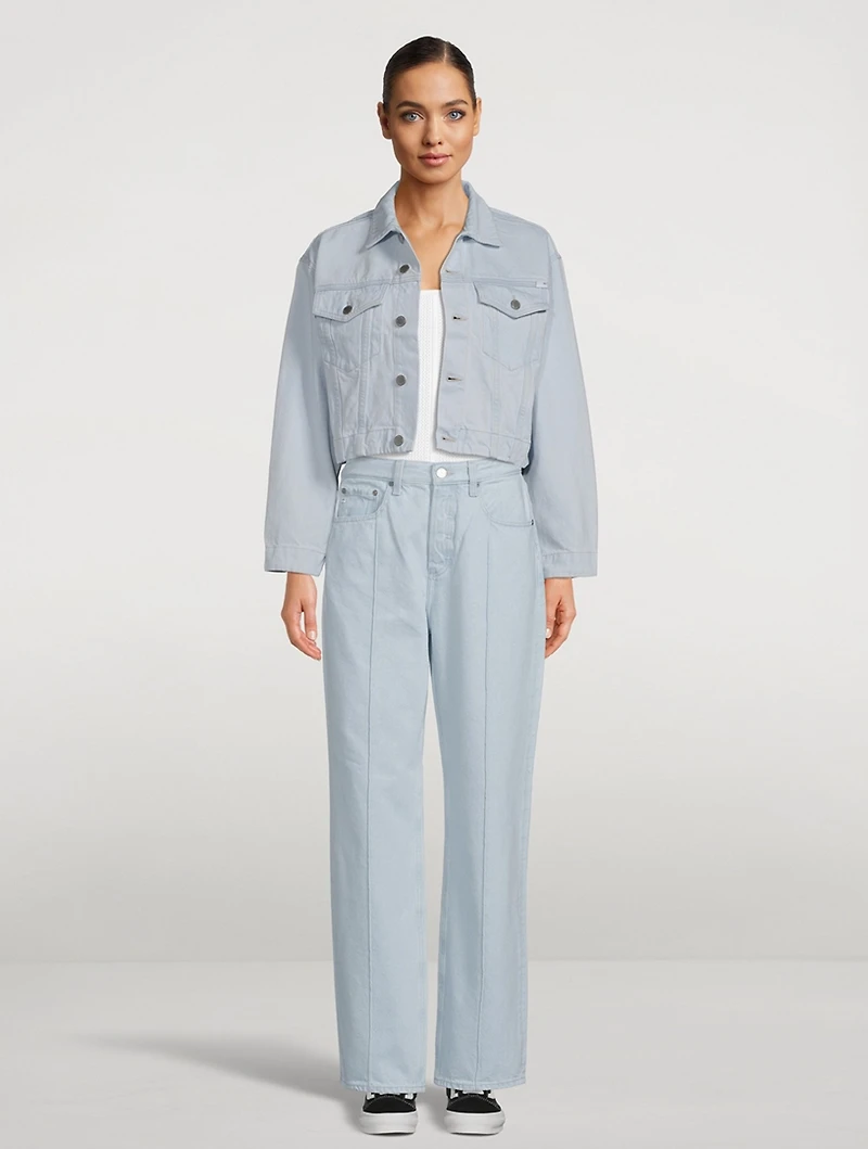 Clove Pintuck Straight Jeans