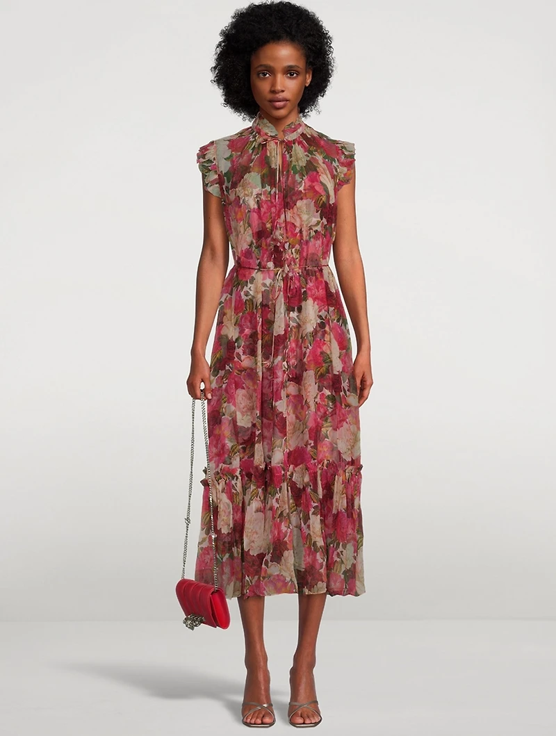 Wonderland Flutter Dress Floral Print