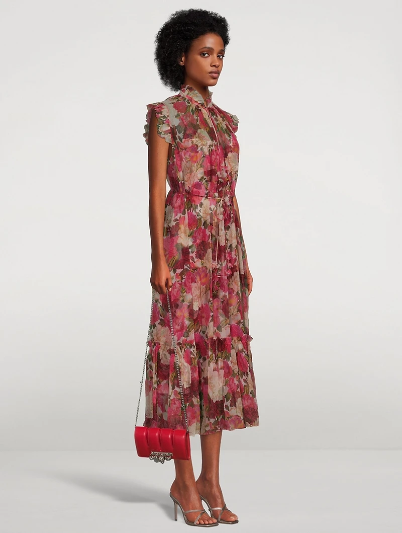 Wonderland Flutter Dress Floral Print