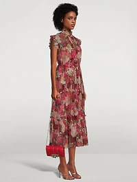 Wonderland Flutter Dress Floral Print