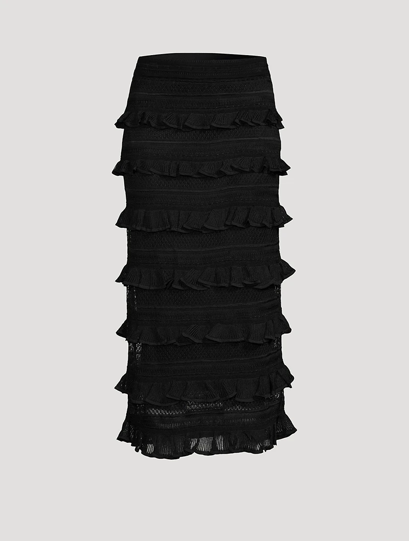 Wonderland Frill Midi Skirt