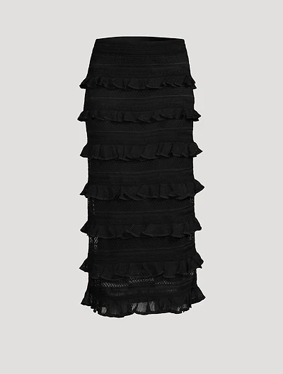 Wonderland Frill Midi Skirt