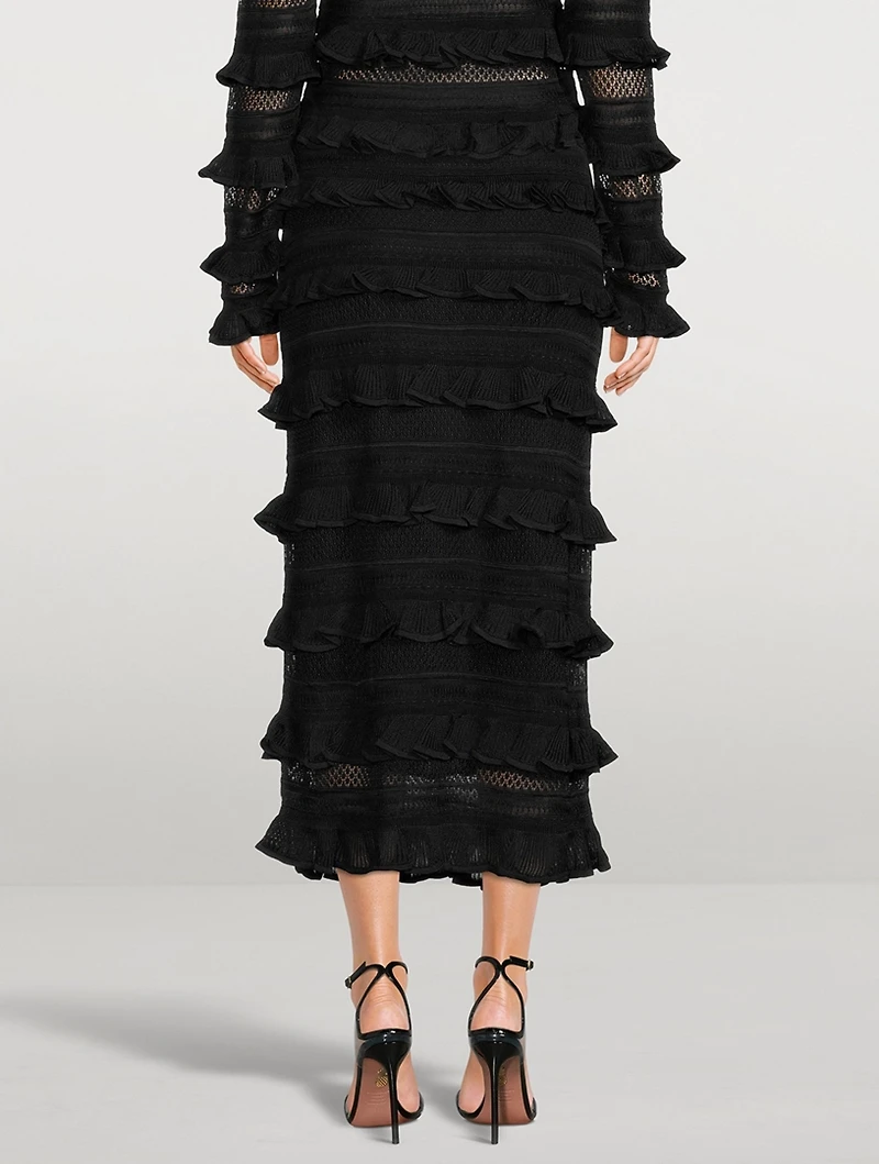 Wonderland Frill Midi Skirt