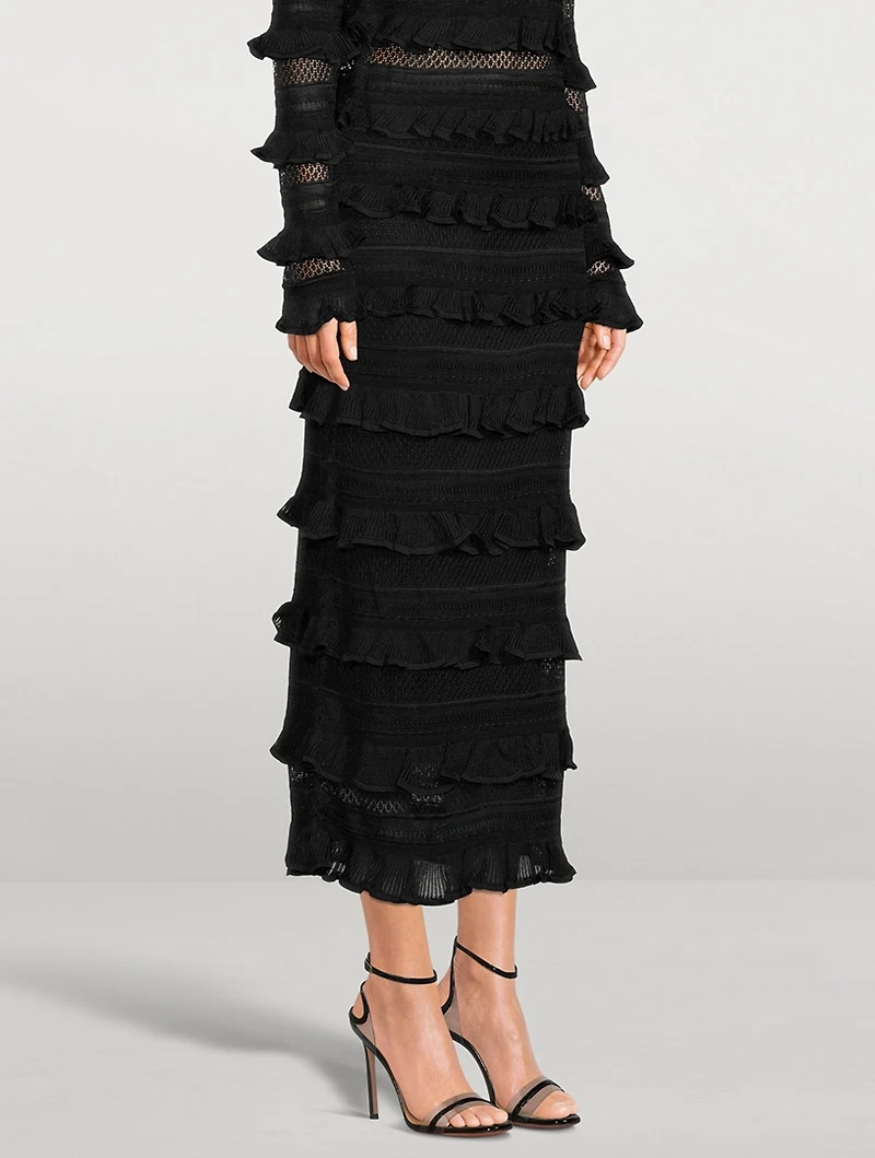 Wonderland Frill Midi Skirt