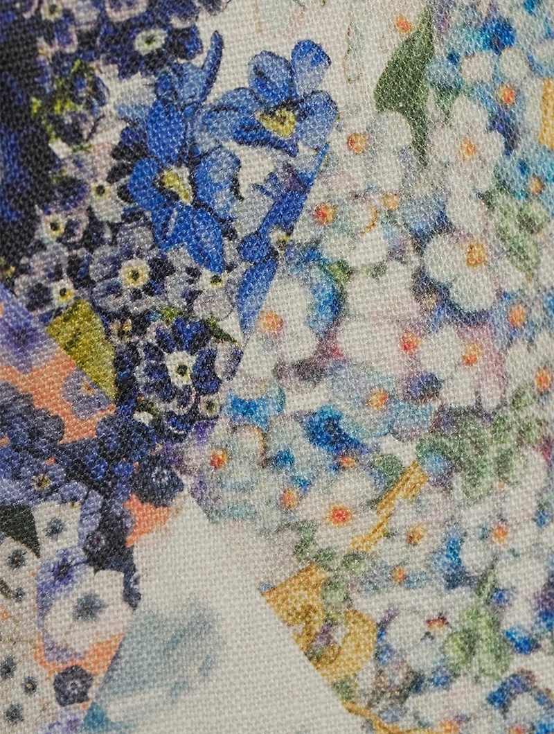 Tama Belted Linen Shorts Floral Print