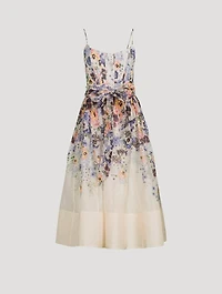 Tama Corset Midi Dress Floral Print