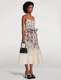 Tama Corset Midi Dress Floral Print