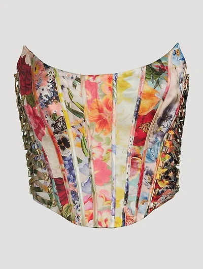 Wonderland Floral Corset Top Print