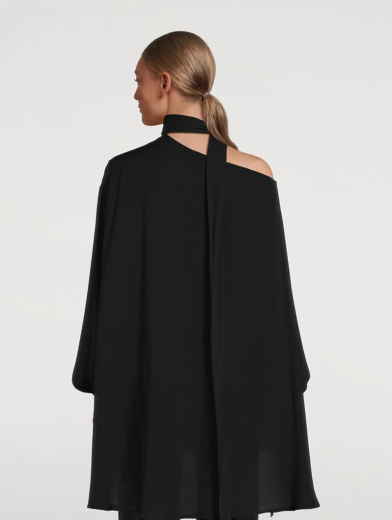 Asymmetric Silk Georgette Blouse